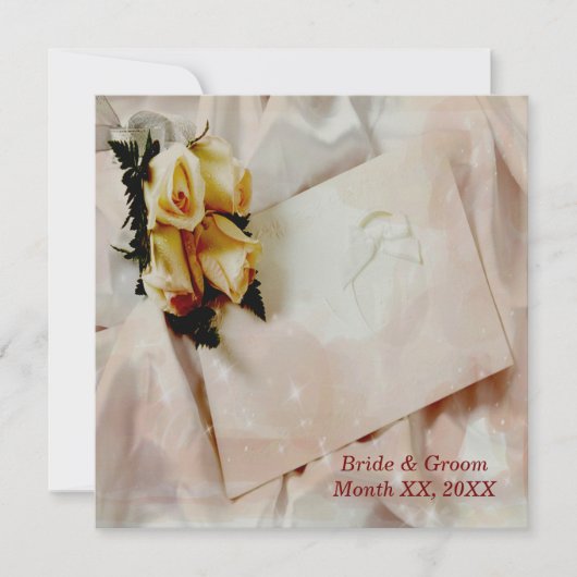 Elegant Ivoor met uitnodiging tot weddenschap met  (Voorkant)