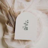 Elegant Ivoor & Sage Herfst Botanische Trouwboog Kaart