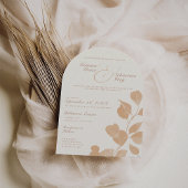 Elegant Ivoor & Terracotta Fall Wedding Arch Kaart