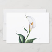 Elegant Ivoor Wit Calla Lily Bruiloft Kaart (Achterkant)