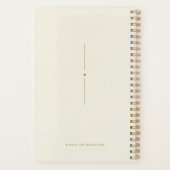 Elegant ivoor wit glitter goud wekelijks niet geda planner (Achterkant)