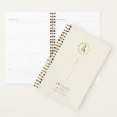 Elegant ivoor wit glitter goud wekelijks niet geda planner (Display)