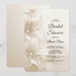 Elegant ivoor witte bloemen Vrijgezellenfeest Kaart