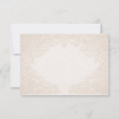 Elegant Ivory Baroque Wedding RSVP Response Card (Dos)