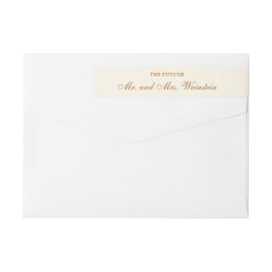 Elegant Ivory Copper Script Wedding Return Address