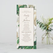 Elegant Ivory Cream Floral Wedding Programme Programma (Staand voorkant)