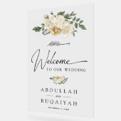 Elegant Ivory Floral Muslim Wedding Welcome (Angle)