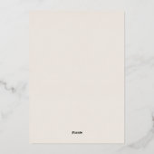 Elegant Ivory Floral with Gold Arch Frame wedding Folie Uitnodiging (Achterkant)