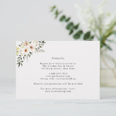 Elegant Ivory Florals en Greenery Details Kaart (Staand voorkant)