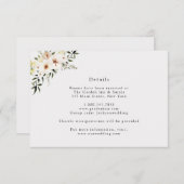 Elegant Ivory Florals en Greenery Details Kaart (Voorkant / Achterkant)