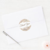 Elegant Ivory Gold Agate Hartelijk dank Ronde Sticker (Envelop)