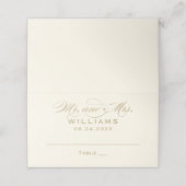 Elegant Ivory Gold Calligraphy Weddenemonogram (Buitenkant ongevouwen)