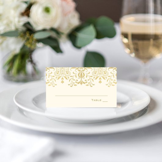 Elegant Ivory Gold  Glamour Wedding