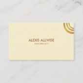 Elegant Ivory & Golden Brown Metallic look Design Visitekaartje (Voorkant)