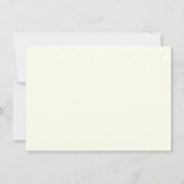 Elegant Ivory Green Wedding Reception Uitnodiging (Achterkant)