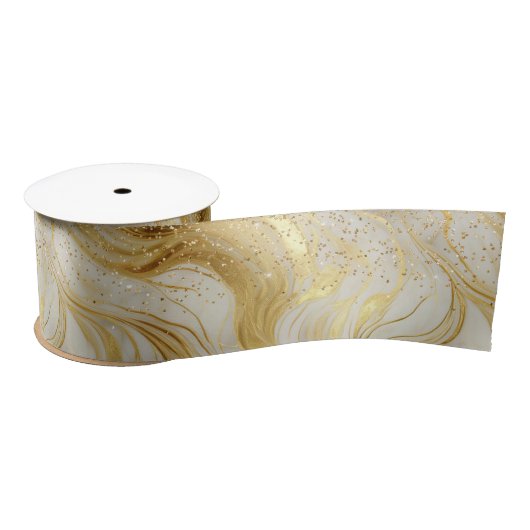 Elegant Ivory Marble and Gold Glitter Lint (Spoel)