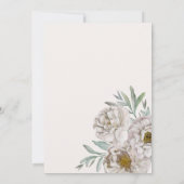Elegant Ivory & Off White Florals Wedding Kaart (Achterkant)