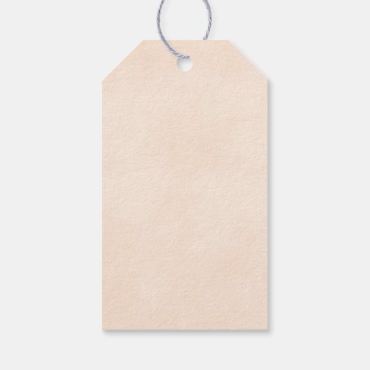 Elegant Ivory Peach Roos Weddenschap Bedankt Cadeaulabel (Achterkant)