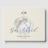 Elegant Ivory Photo Wedding Gastenboek (Voorkant)