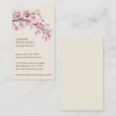 Elegant Ivory Pink Floral Visitekaartje (Voorkant / Achterkant)