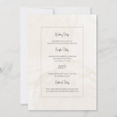 Elegant Ivory Roses Wedding Invitation Kaart (Achterkant)