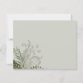 Elegant Ivory Rozen Wedding RSVP Kaart (Achterkant)