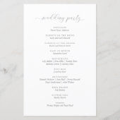 Elegant Ivory Sage Floral Greenery Wedding Program (Achterkant)