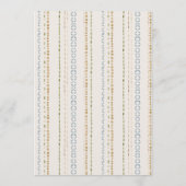 Elegant Ivory Wedding Invitation with Pattern Back (Dos)