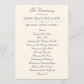 Elegant Ivory Wedding Programme Programma (Voorkant)