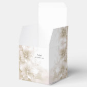 Elegant Ivory White Flowers Favor Box Bedankdoosjes (Geopend)