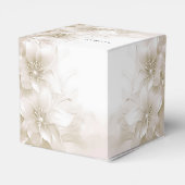 Elegant Ivory White Flowers Favor Box Bedankdoosjes (Achterkant)