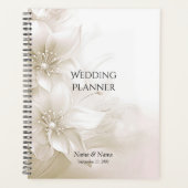 Elegant Ivory White Flowers Planner (Devant)