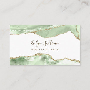 Elegant Jade Green Agaat Visitekaartje