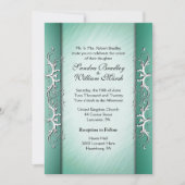 Elegant Jade Wedding Uitnodiging (Voorkant)
