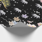 Elegant Japans geïnspireerd botanisch kunstwerk | Cadeaupapier (Hoek)