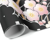 Elegant Japans geïnspireerd botanisch kunstwerk | Cadeaupapier (Rol Hoek)