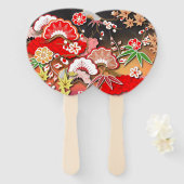 Elegant Japans najaar Kimono Handwaaier (Voorkant en achterkant)