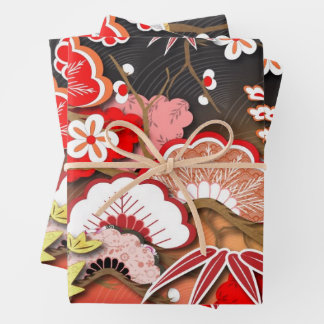 Elegant Japans najaar Kimono Inpakpapier Vel