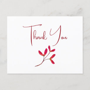 Elegant Japans Rode Maple Tree Seeds Waterverf Briefkaart