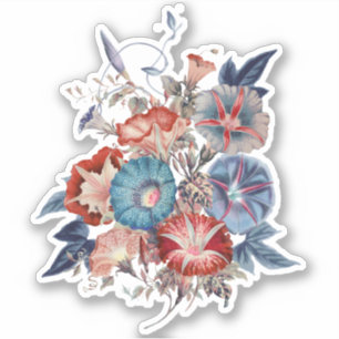 Elegant Japanse goudbloemen voor de ochtendgloren Sticker