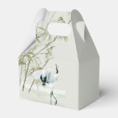 Elegant Japanse kraanWaterverf Bamboe Bedankdoosjes (Achterkant)