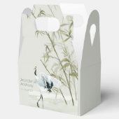 Elegant Japanse kraanWaterverf Bamboe Bedankdoosjes (Geopend)
