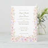 Elégant jardin bohème invitation mariage (Debout devant)