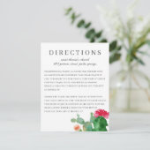 Elégant jardin de Cactus | Carte Mariage (Debout devant)