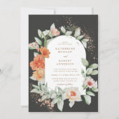 Elégant jardin d'été Faire-part de mariage floral (Devant)