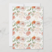 Elégant jardin d'été Floral Baptism Invitation (Dos)