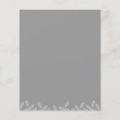 Elégant Jardin Feuille Grey Faire-part de mariage (Dos)