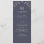Elégant jardin fleuri rustique menu mariage (Devant)