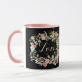 Elégant Jardin Floral Beau Amour Café Mug (Gauche)