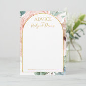 Elégant Jardin Floral Blush | Carte de conseil Mar (Debout devant)